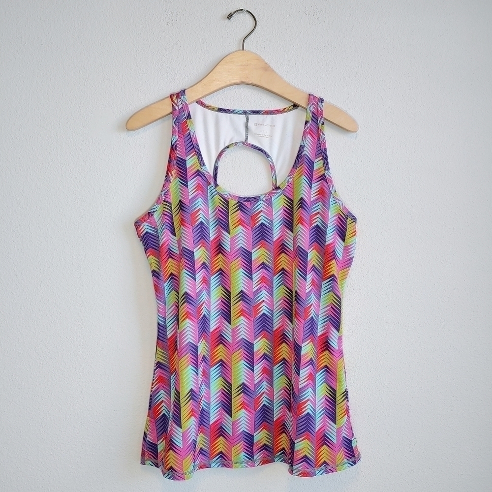 Fabletics Women's Embra Keyhole Athletic Sweat Wicking Tank Top Sz L
